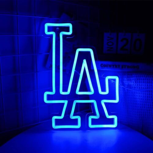 LA Dodgers Baseball LED Neon Sign For Bar, Garage, Mancave 13.7” x 9.8” Inch