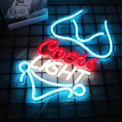 Coors Light Bikini LED Neon Sign Bar, Porch, Garage, Mancave 16.1”x 9.8” Inch