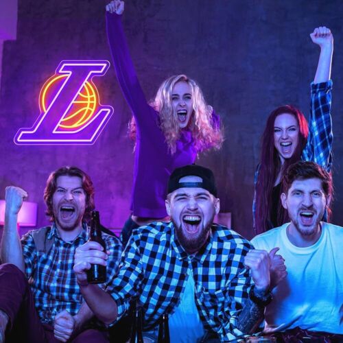 Los Angeles Lakers LED Neon Sign For Bar, Garage , Mancave 11” x 13” Inch