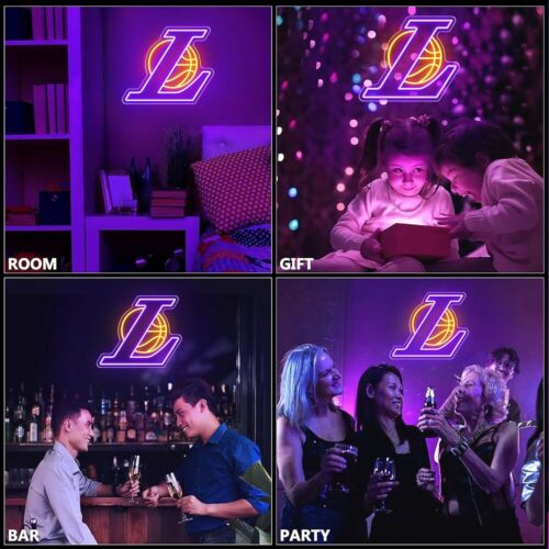 Los Angeles Lakers LED Neon Sign For Bar, Garage , Mancave 11” x 13” Inch