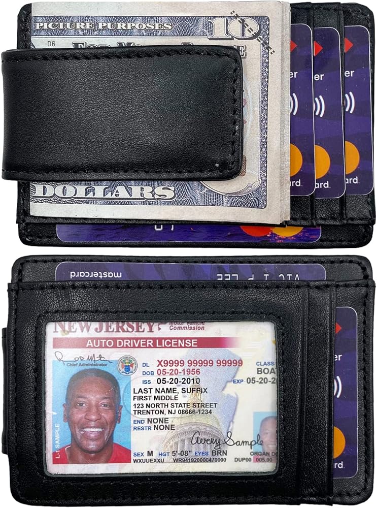 Money Clip RFID Wallet Leather Slim Minimalist