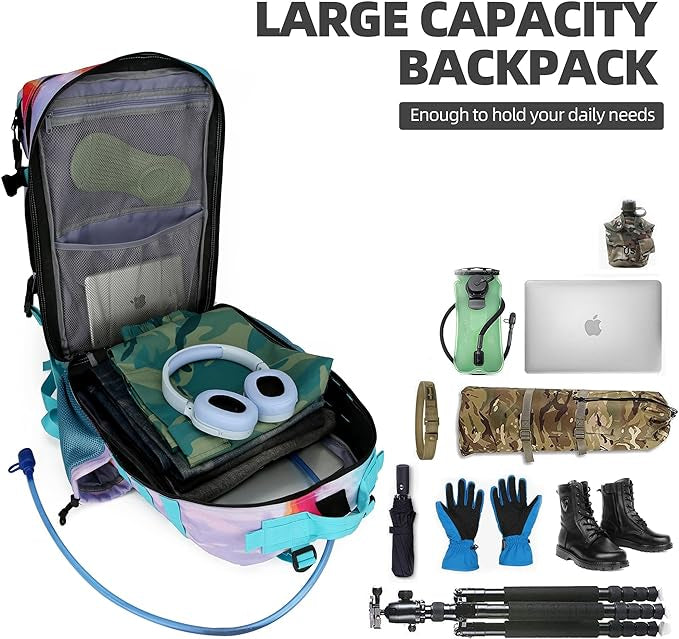 Outdoor Molle Backpack, 45L - Fun Colors