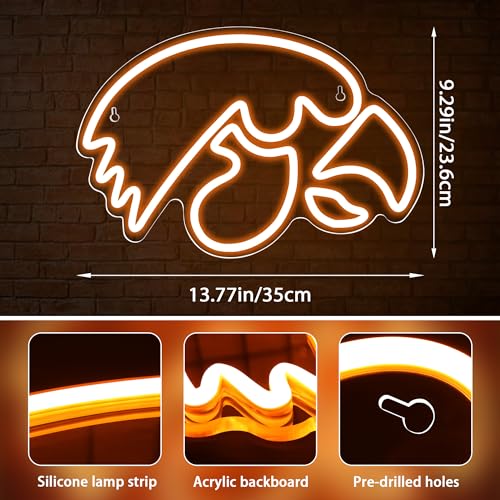 College Football Kansas Neon LED Sign 13.77'' x 9.29'' inches