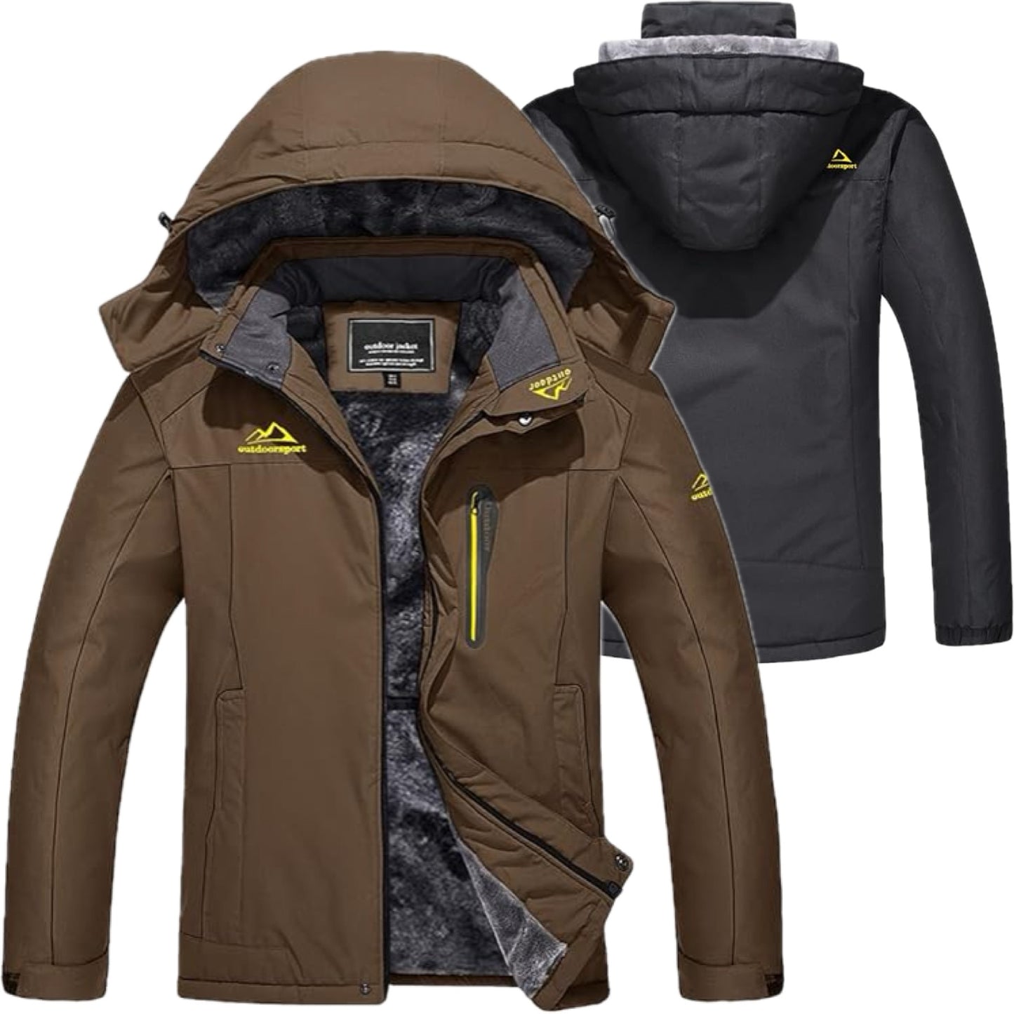 TACVASEN Men's Softshell Jacket Waterproof Windproof Fleece Lined