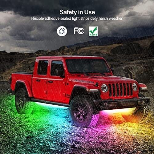 Car/Truck Bluetooth Underglow LED LIGHT Kit, 5 Modes App and Remote Control