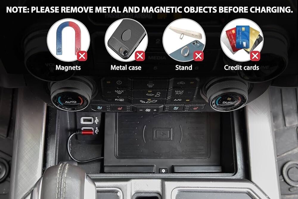 Ford F150 18-23, Center Console Wireless Charger