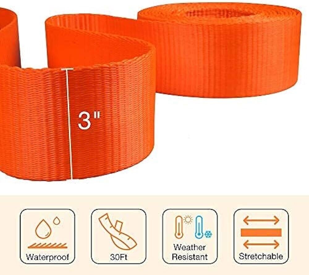 3" x 20' 30,000 lb,Heavy Duty Offroad Strap for Off Road Recovery, Towing