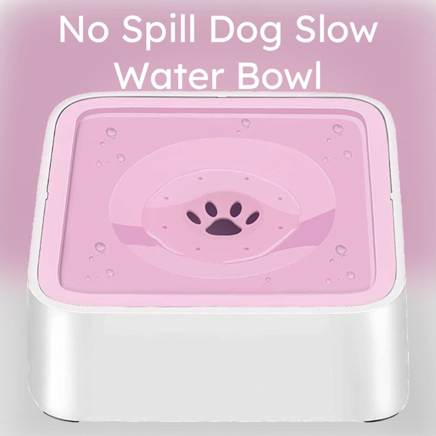 SPILL Proof Dog Water Bowl 70oz Slow Water Feeder