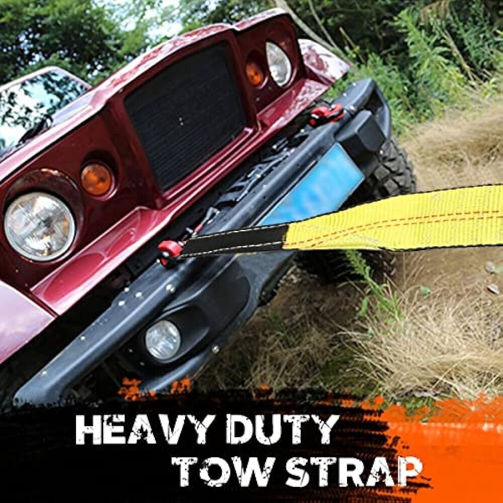 2" x 20' 20,000 lb,Heavy Duty Offroad Strap for Off Road Recovery, Towing