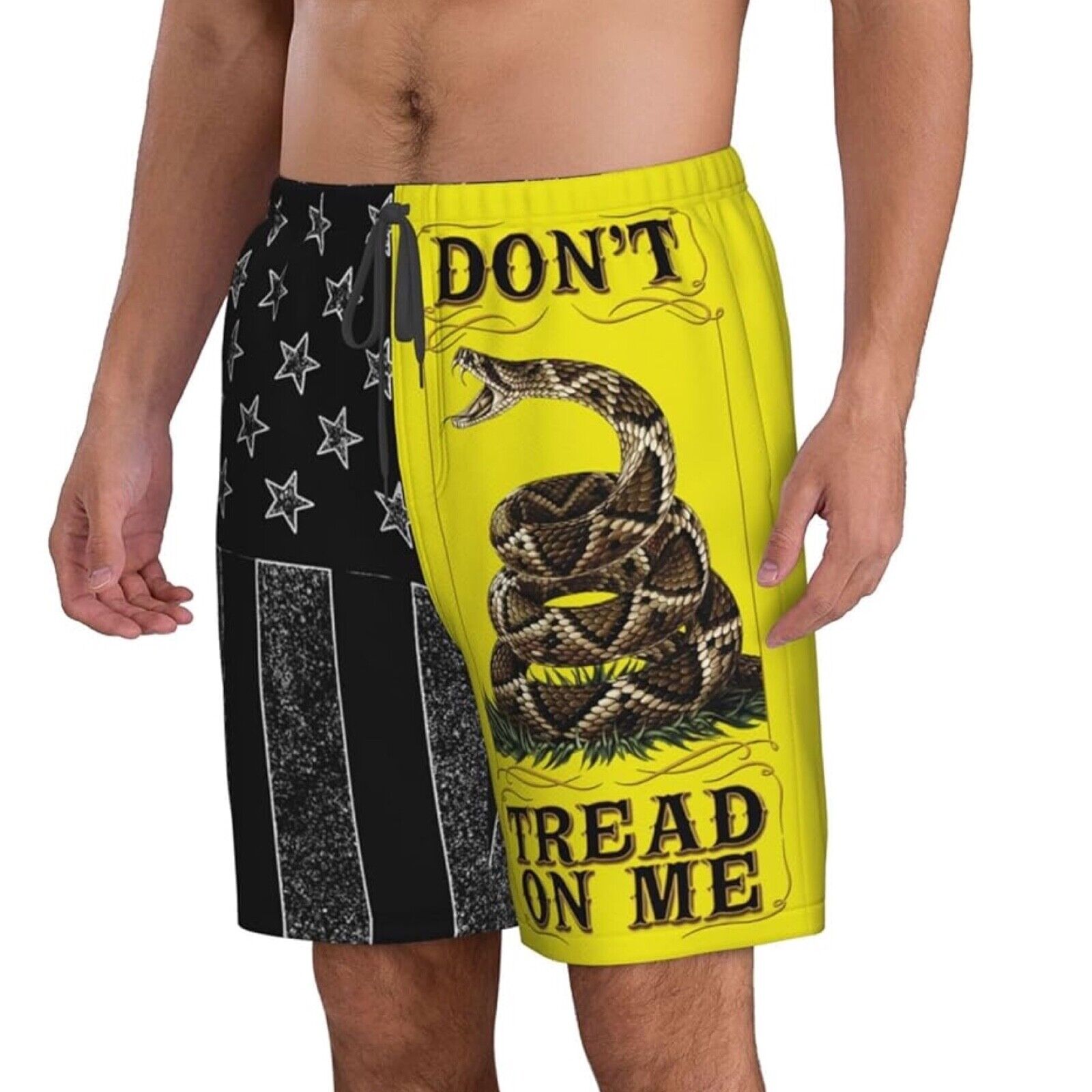 Men's Quick Dry Swim Trunks, Don’t Tread on Me