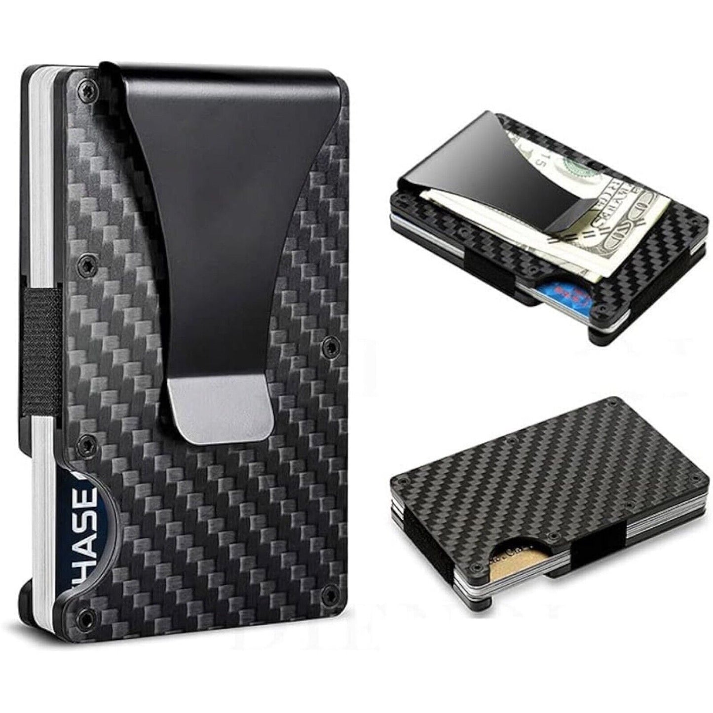 Minimalist Wallet for Men, Metal Money Clip Wallet