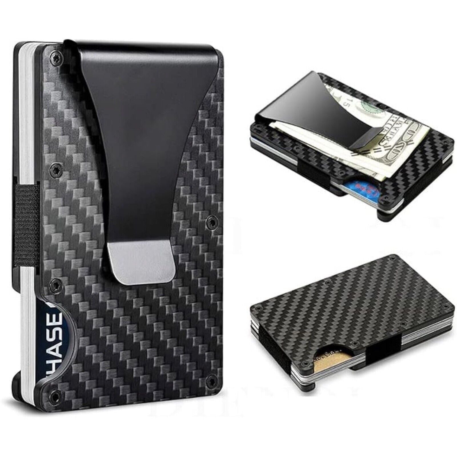 Minimalist Wallet for Men, Metal Money Clip Wallet