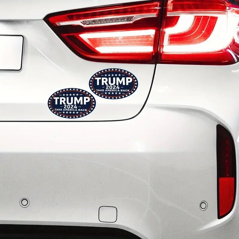 Trump 2024 Sticker, 10Pcs for Car, Motorcycles, Helmets, Laptop, Window, 2x3 in