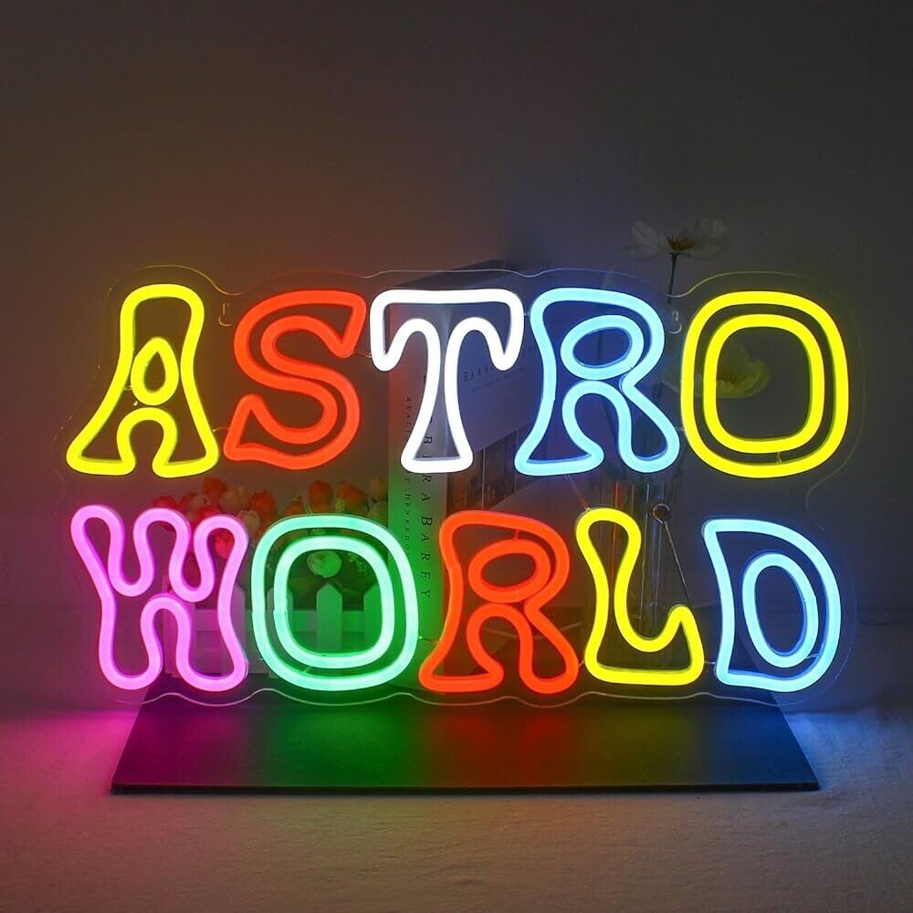 Astroworld LED Neon Sign For Bar, Garage , Mancave 11.4” x 20.5” Inch