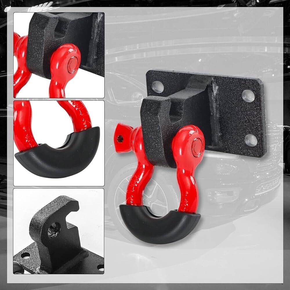 Front Demon Tow Hook w/ 3/4" Shackle D Ring for 2010-2020 Ram 2500,3500,4500