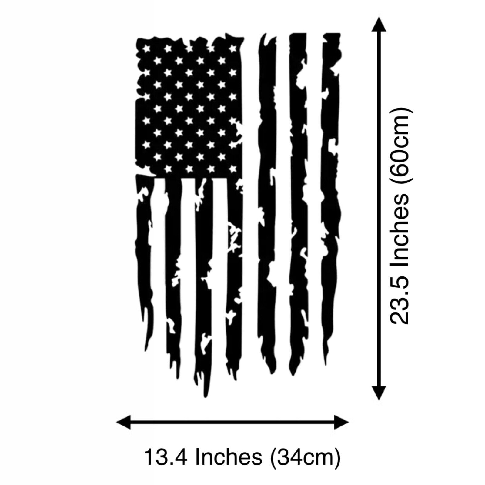 Torn American Flag Die Cut Vinyl Sticker Decal