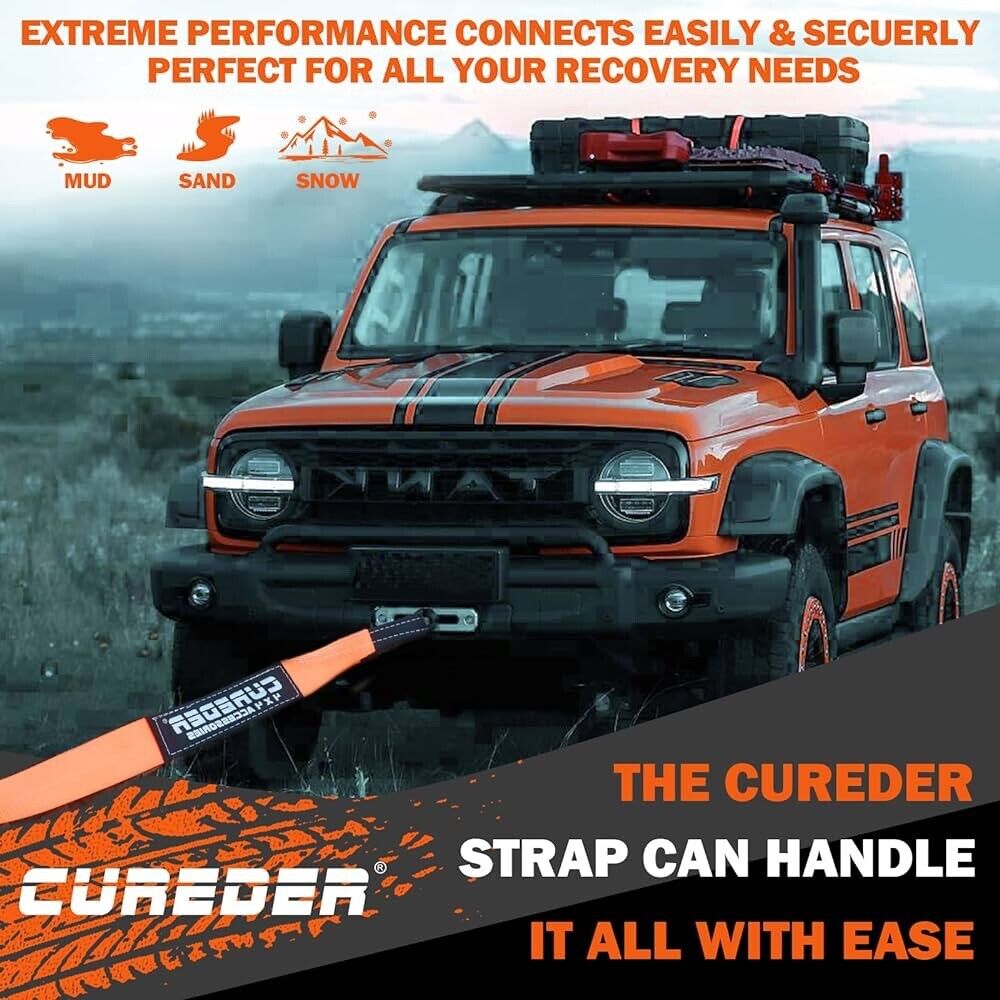 3" x 20' 35,212 lb,Heavy Duty Offroad Strap for Off Road Recovery, Towing