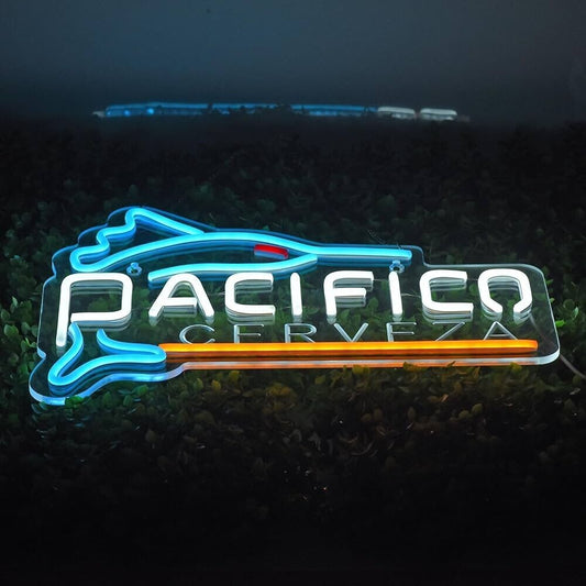 Pacifico Cerveza Beer LED Neon Sign For Bar, Garage, Mancave 17”x 13” Inch