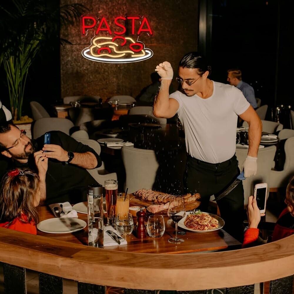 Pasta Restaurant LED Neon Sign for Restaurants, 10.6”X 16” Inch