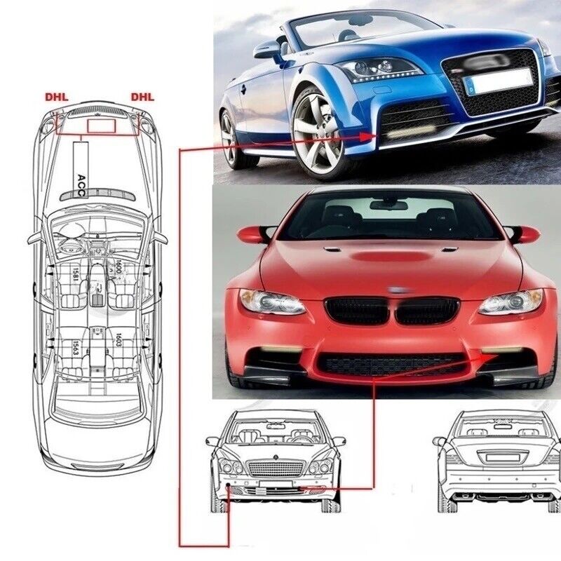 Daytime Running LED Lights DRL Car LED Light Strip Waterproof COB Lights