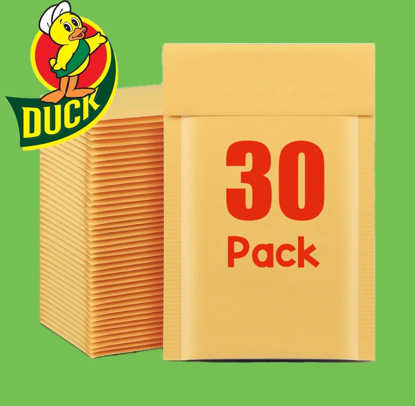 Duck 4" x 7" (Size 000) Manila Kraft Bubble Mailer, 50 Count
