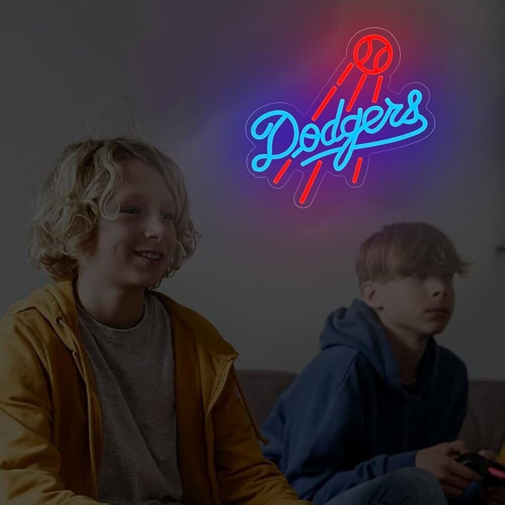Dodgers Baseball Neon Sign LED For Bar, Garage , Man-cave 13.3” x 11.6” inch