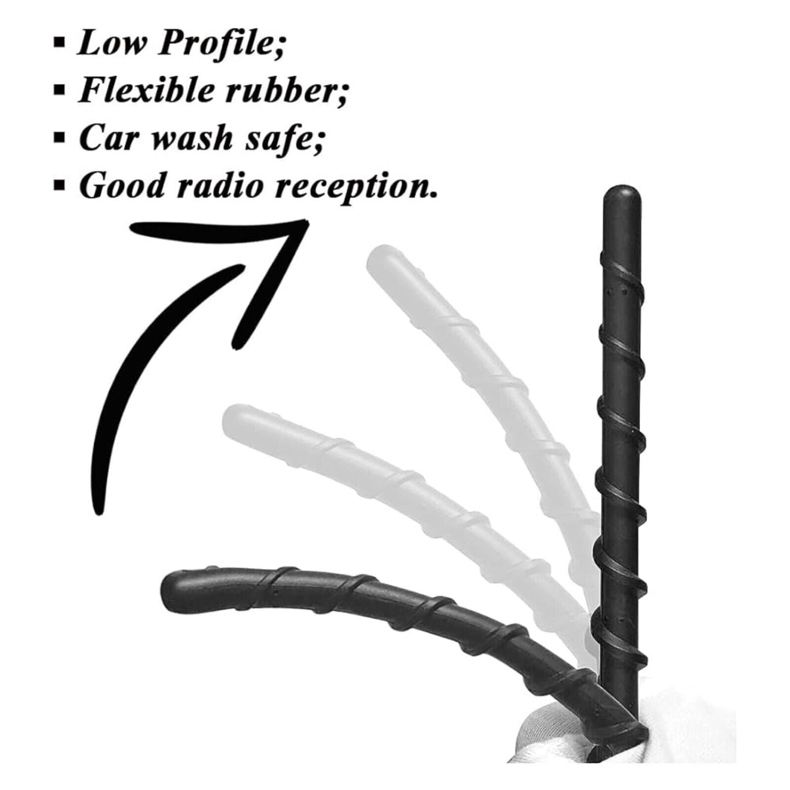 7" Low Profile Short Antenna For New Ford Bronco Full Size & Sport 2021 & Up