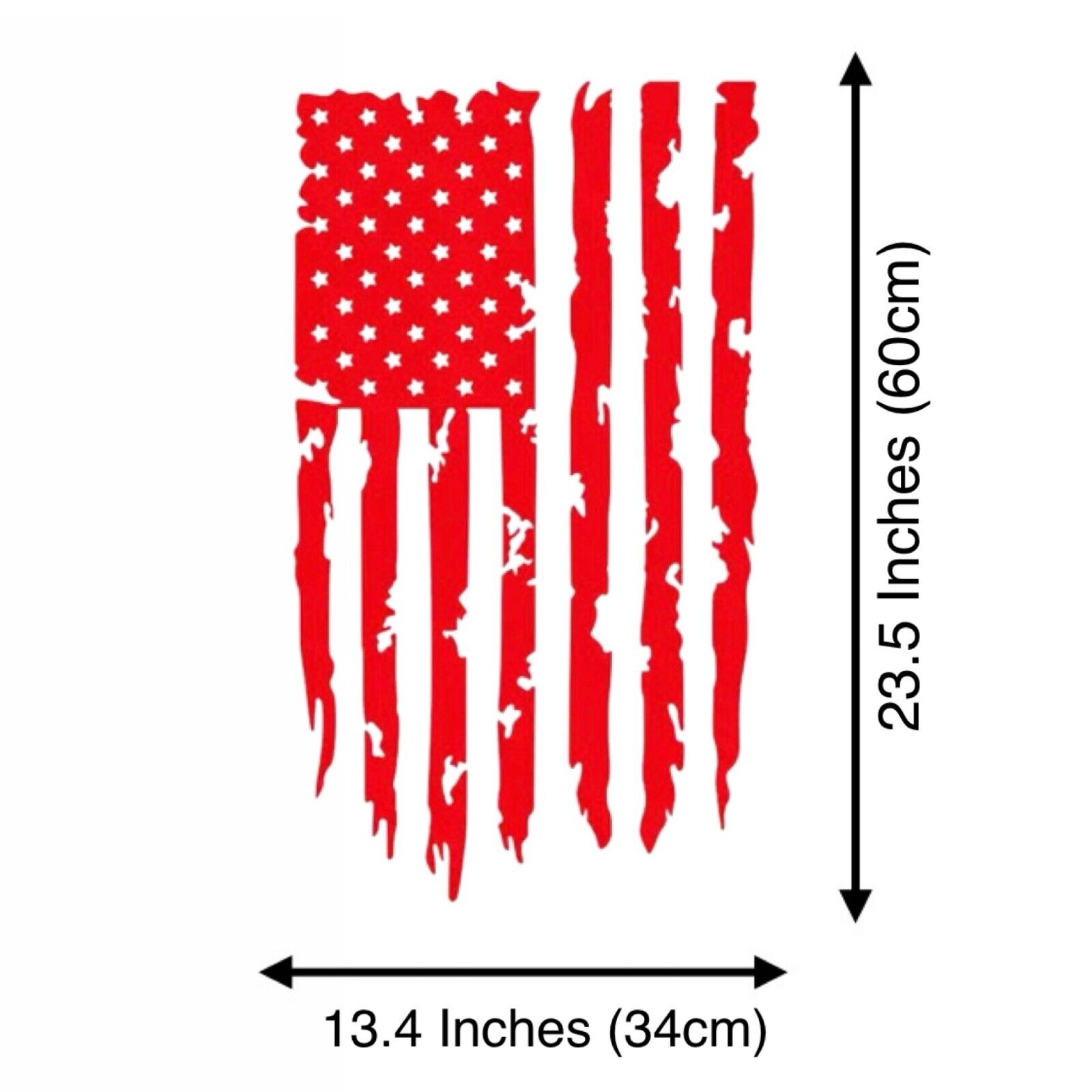 Torn American Flag Die Cut Vinyl Sticker Decal