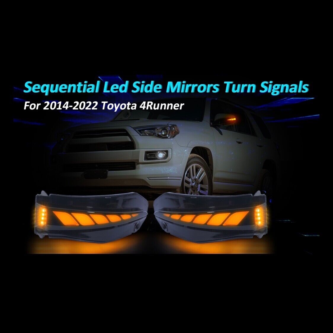 Sequential LED Turn Signal Lights For 2014-2019 Toyota 4Runner