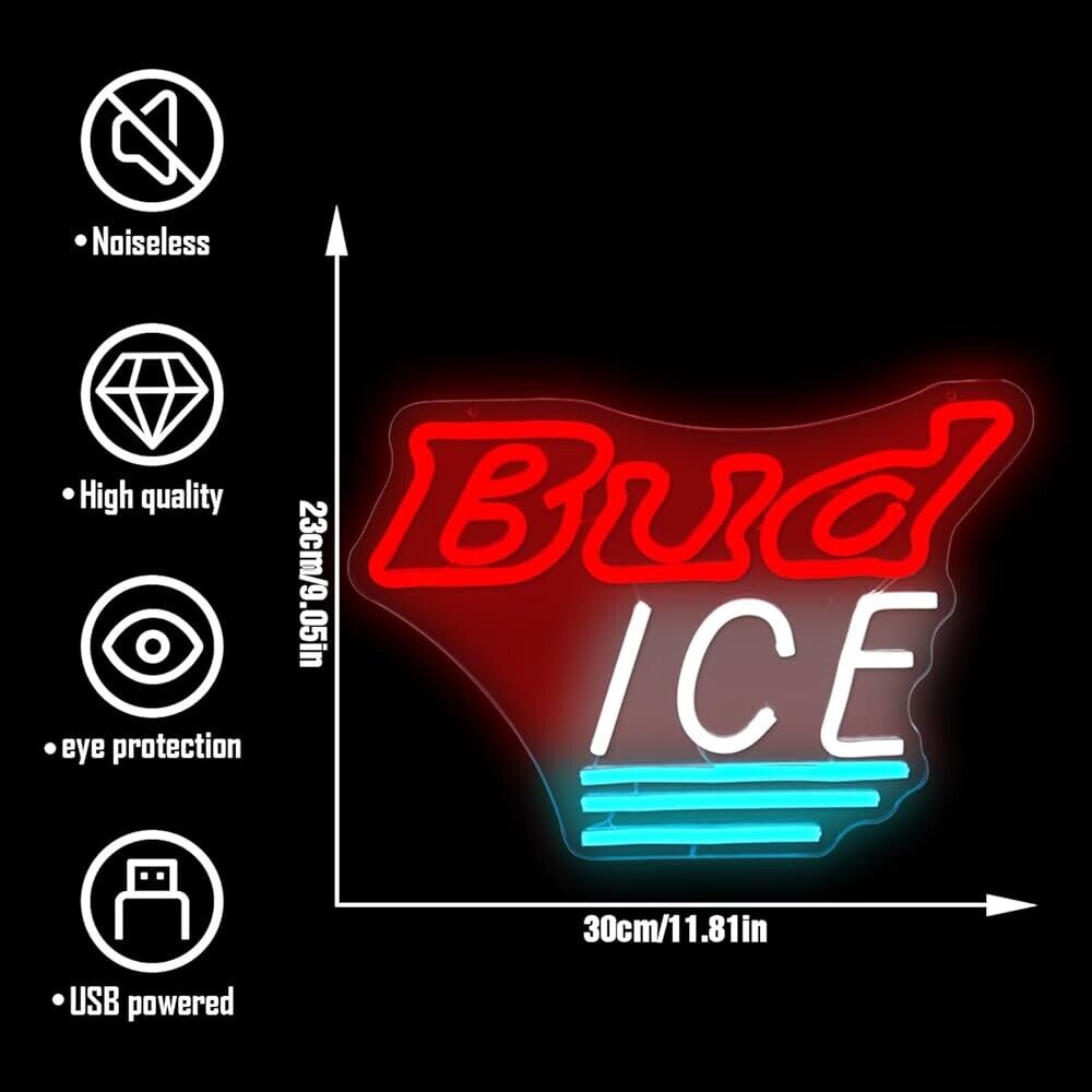 Beer Neon Sign LED for Man Cave, Bar Pub, Restaurant, Gift 12.8" x 10.8” Inches