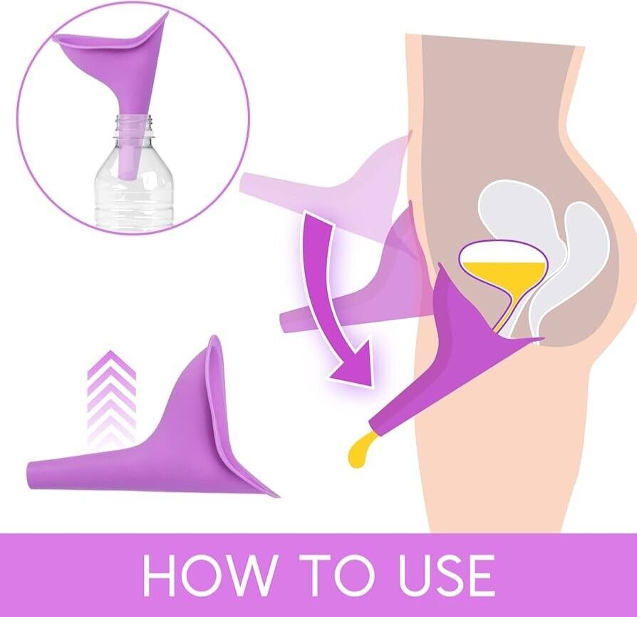 4 Pack Female Standing Urinatation Device for Emergencies and Camping
