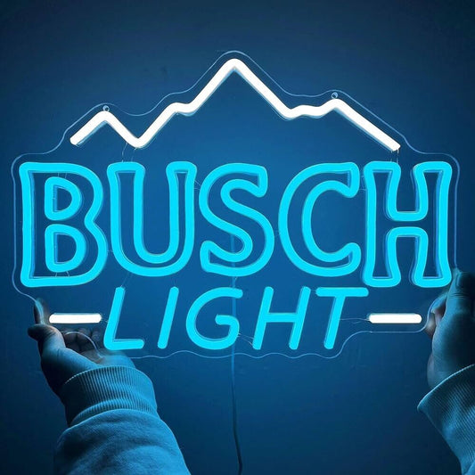 BUSCH Light LED Neon Sign For Bar, Porch, Garage, Mancave 16” x 11.4” Inches