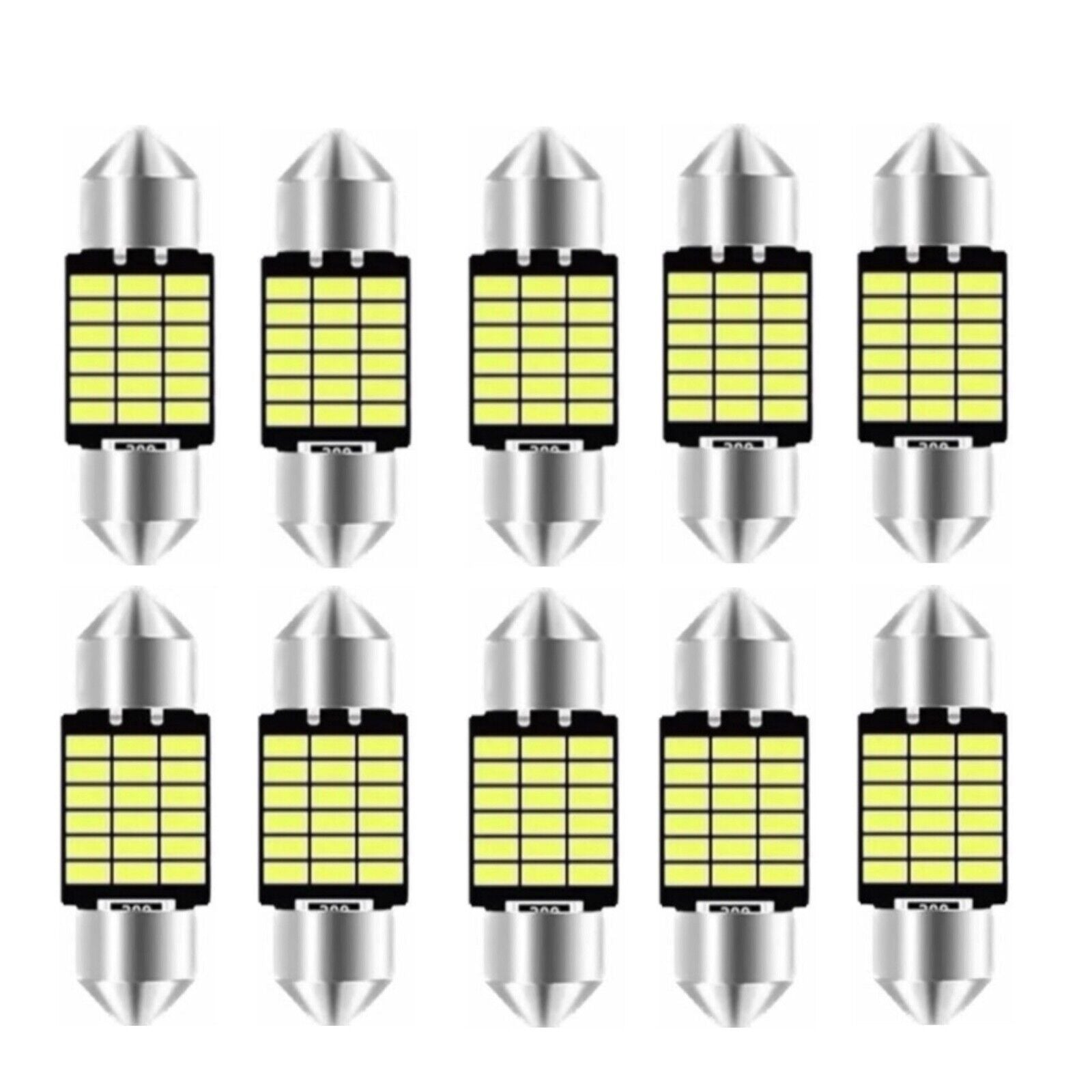 10pcs 31mm/3022, 200 Lumens Festoon LED 12V Auto Bulbs Indoor Light