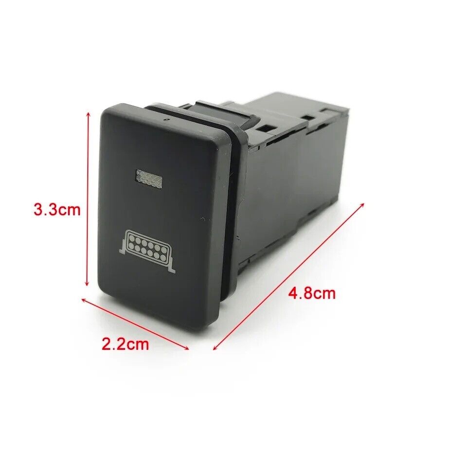 LED Light Bar Backlit Push Button Switch with Connector Wire Backlit On/Off