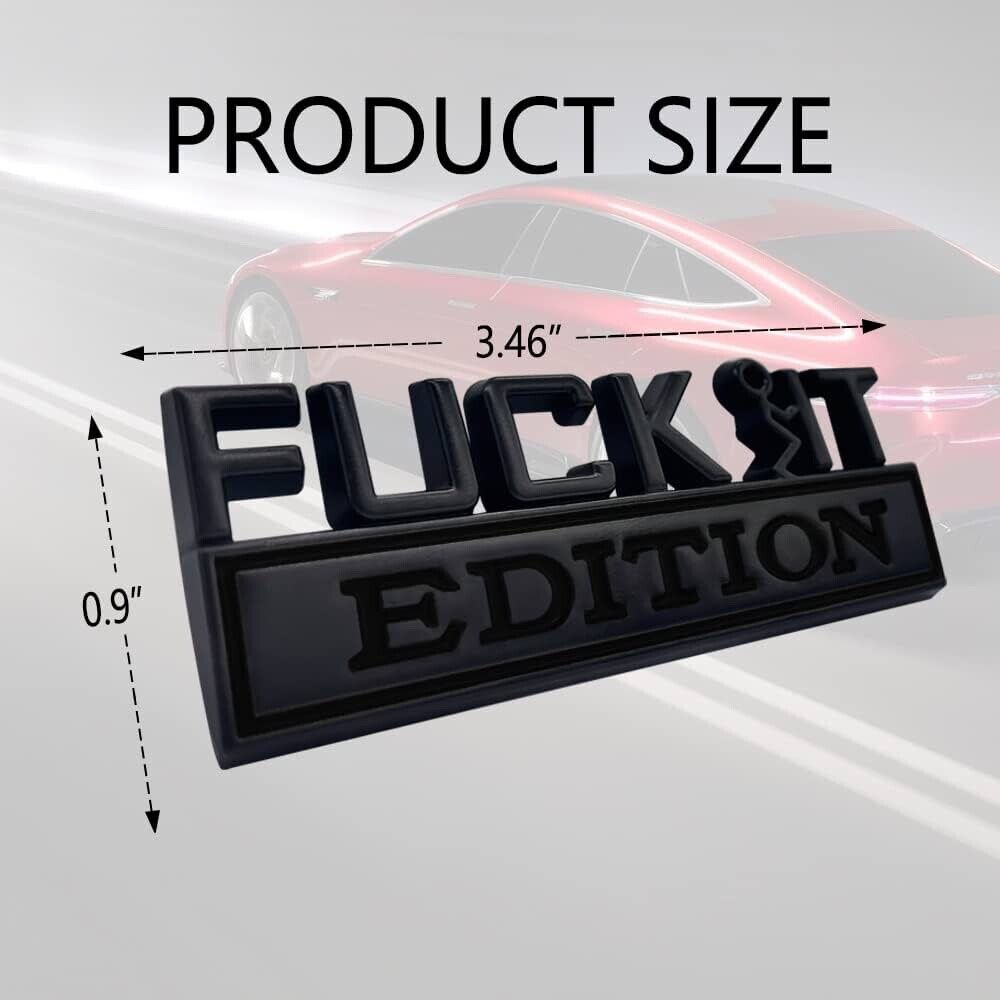 F-IT Edition Vehicle Raised Emblem, Fits all vehicles, Strong 3M Hold