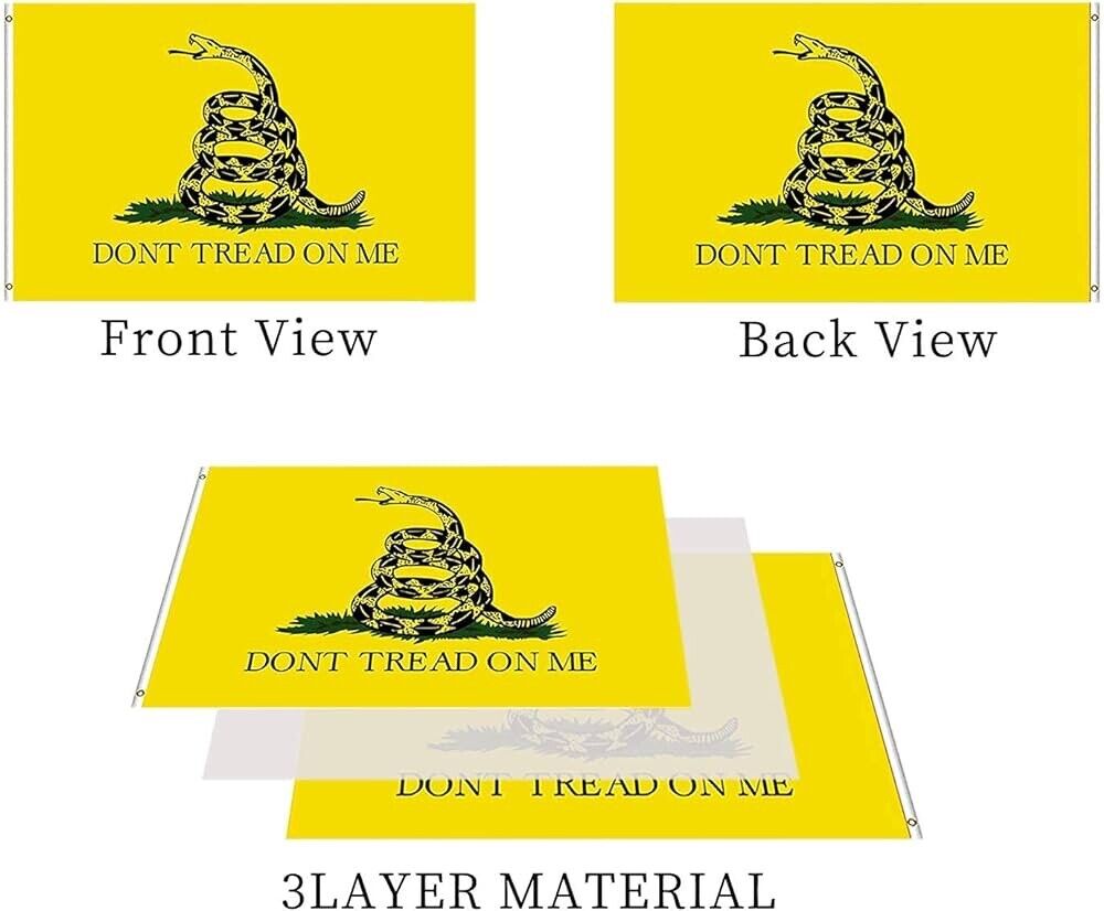 Don’t Tread On Me Flag 3x5 Outdoor 240D Heavy Polyester Duty Double Sided Flag