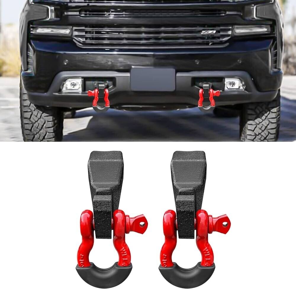 Front Tow Hook Bracket Shackle Mount Kit for 2019-2022 Chevy Silverado 1500