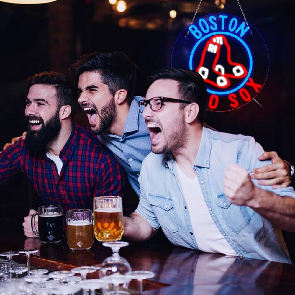 Boston LED Neon Sign For Bar, Garage , Mancave 12.5” x 12.5” Inch