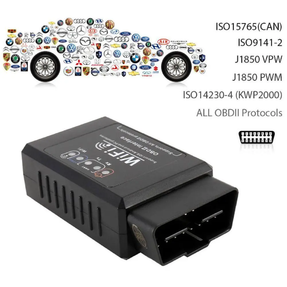 ELM327 WIFI & Bluetooth Car Diagnostic Fault Code Scanner  iOS, Android