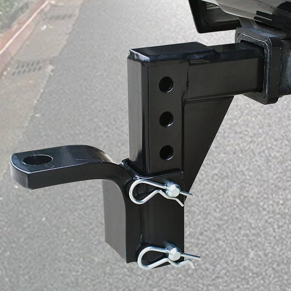 Adjustable Trailer Hitch 2 Inch Receiver 8 Positions Rise/Drop 2.5 Ton 5000 Lbs