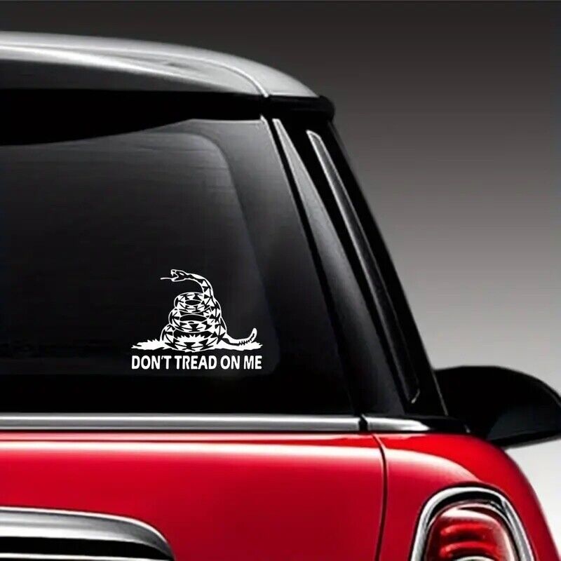 Don't Tread On Me Decal - Vinyl Sticker 7"x6" for Vehicle, Laptop, Motorcycle