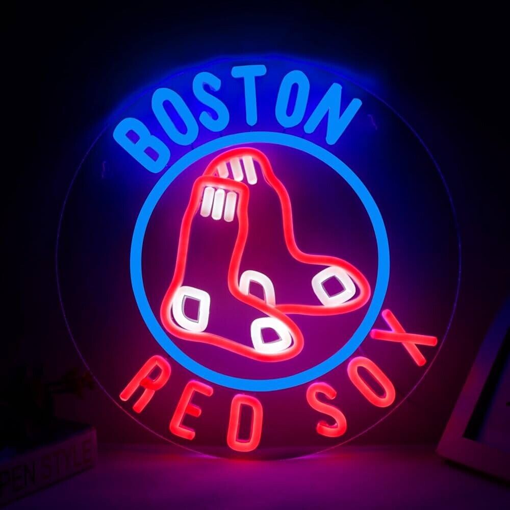 Boston LED Neon Sign For Bar, Garage , Mancave 12.5” x 12.5” Inch