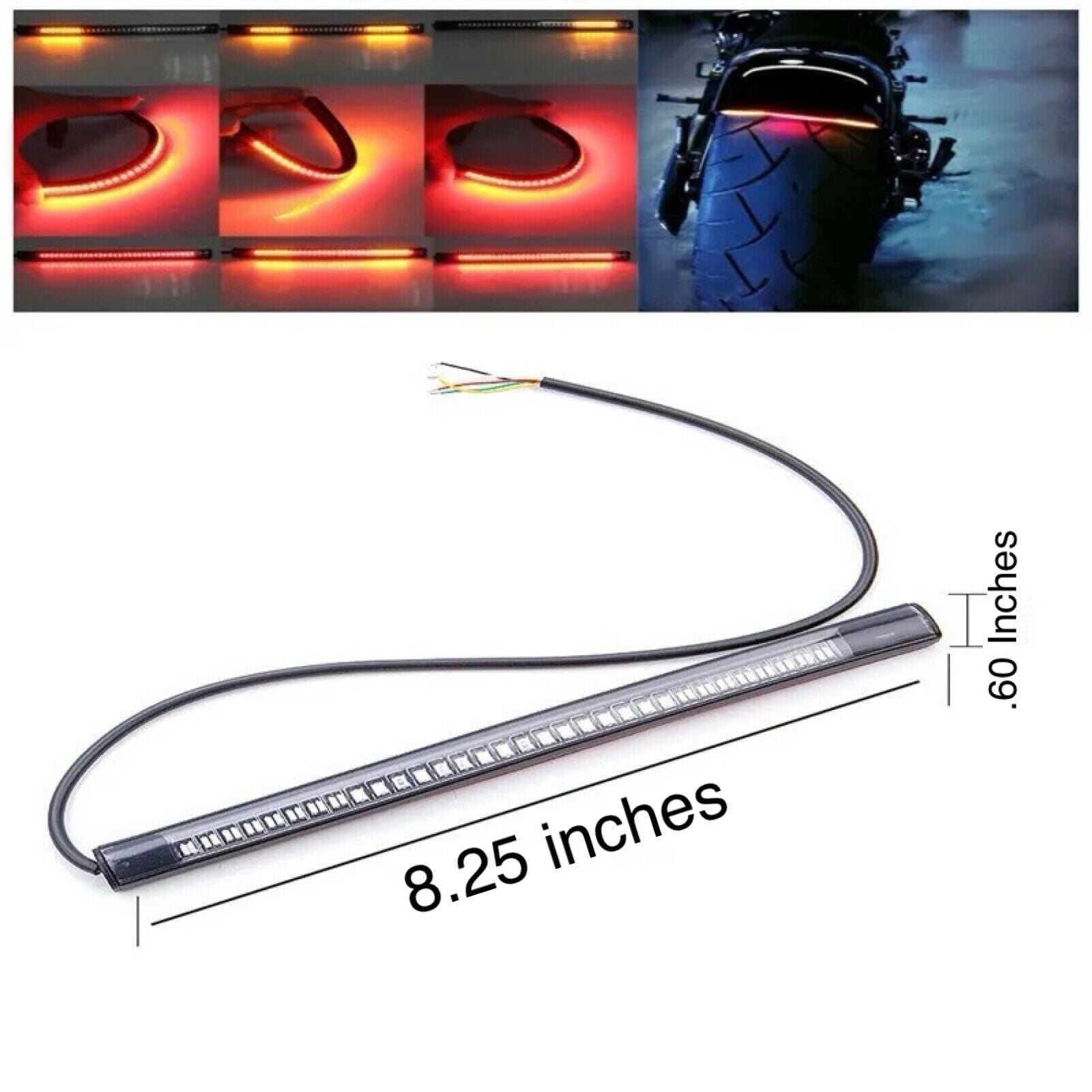 Motorcycle Brake, Turn Signal Light, Universal, 48 LED
