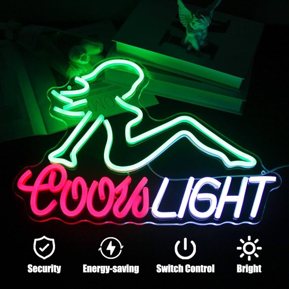 Beer Neon Sign LED Neon Sign For Bar, Garage, Mancave 16.5”x 12.60” Inches