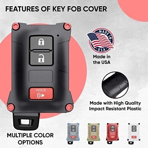 Tacoma, Tundra, 4Runner Upgraded KeyFob Shell for Push Start Button Models