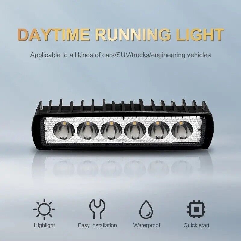 6 bulb LED Light Bar 36W 6500K(2pcs 10V-30V,for Trucks Off Road ATV UTV Golf Car