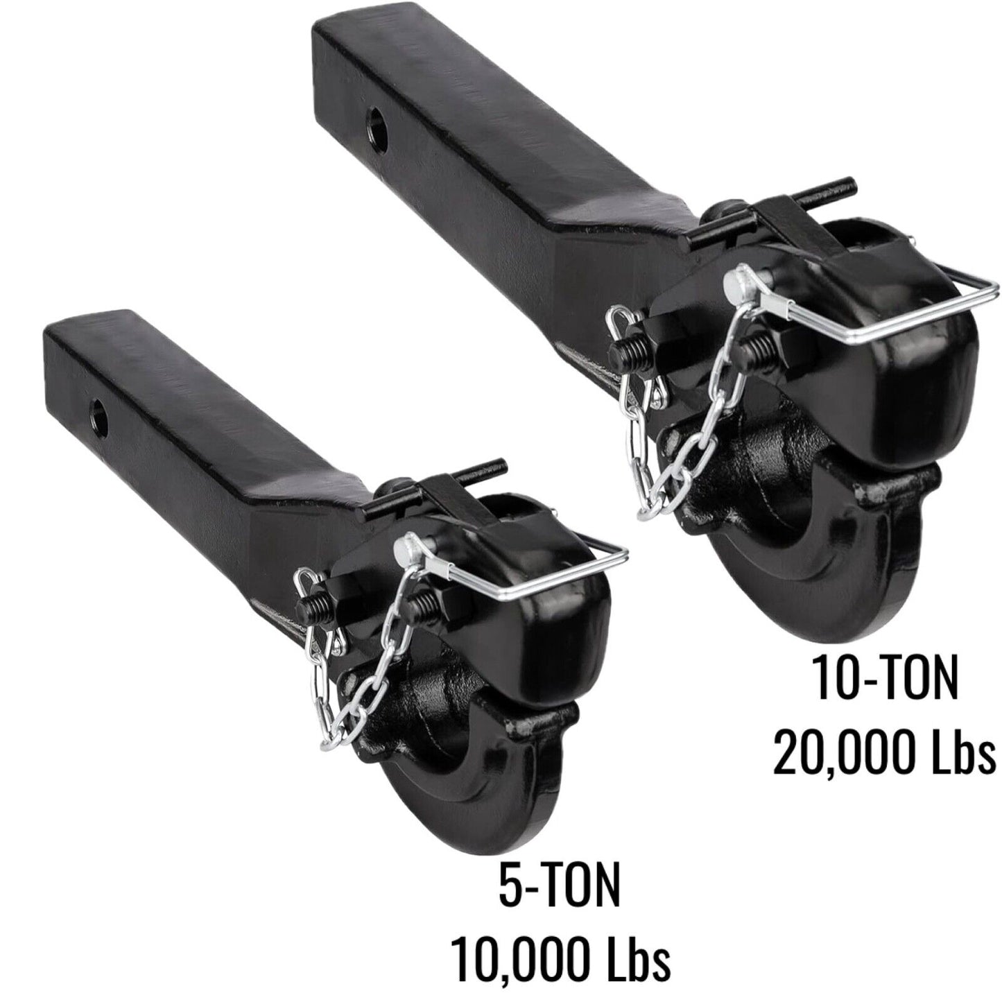 5-Ton/10-Ton Pintle Hook Trailer Hitch Receiver Hook for 2” Hitches