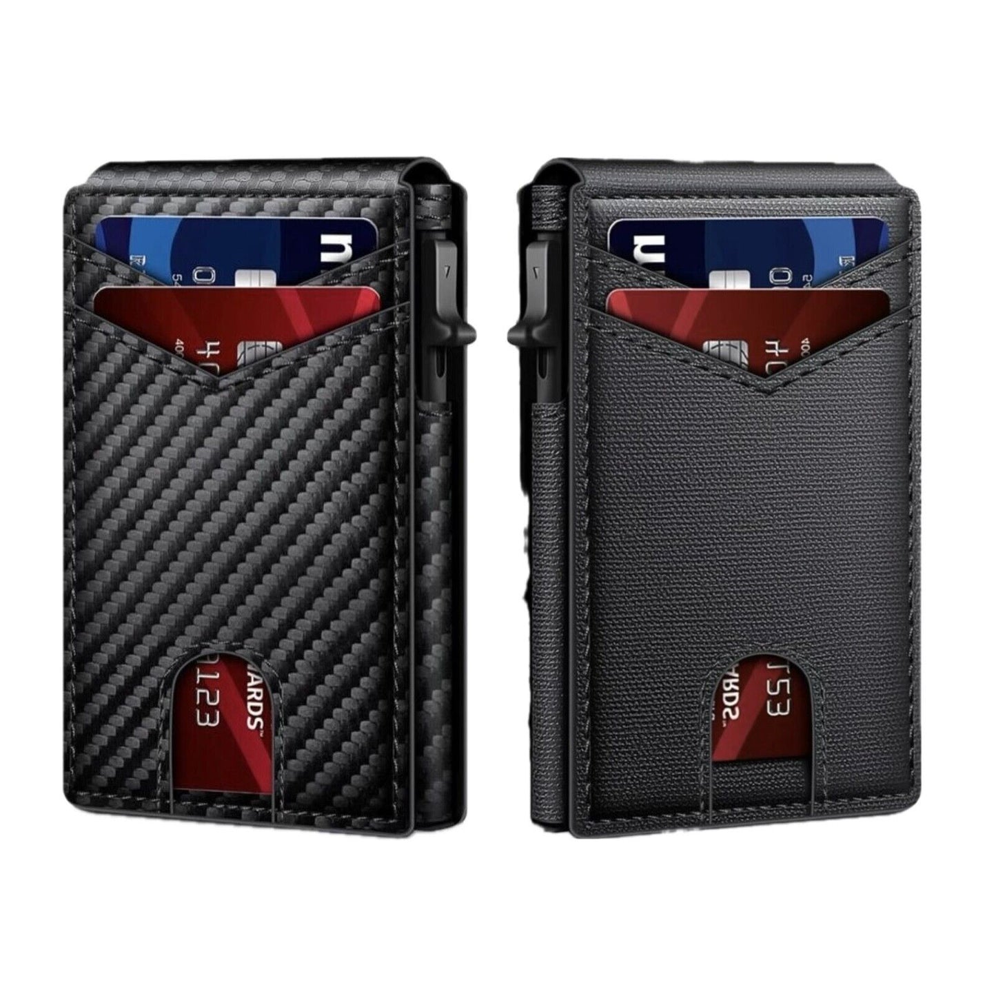 Men's Slim Wallet  Pop Up Card,  RFID Blocking, Bi Fold