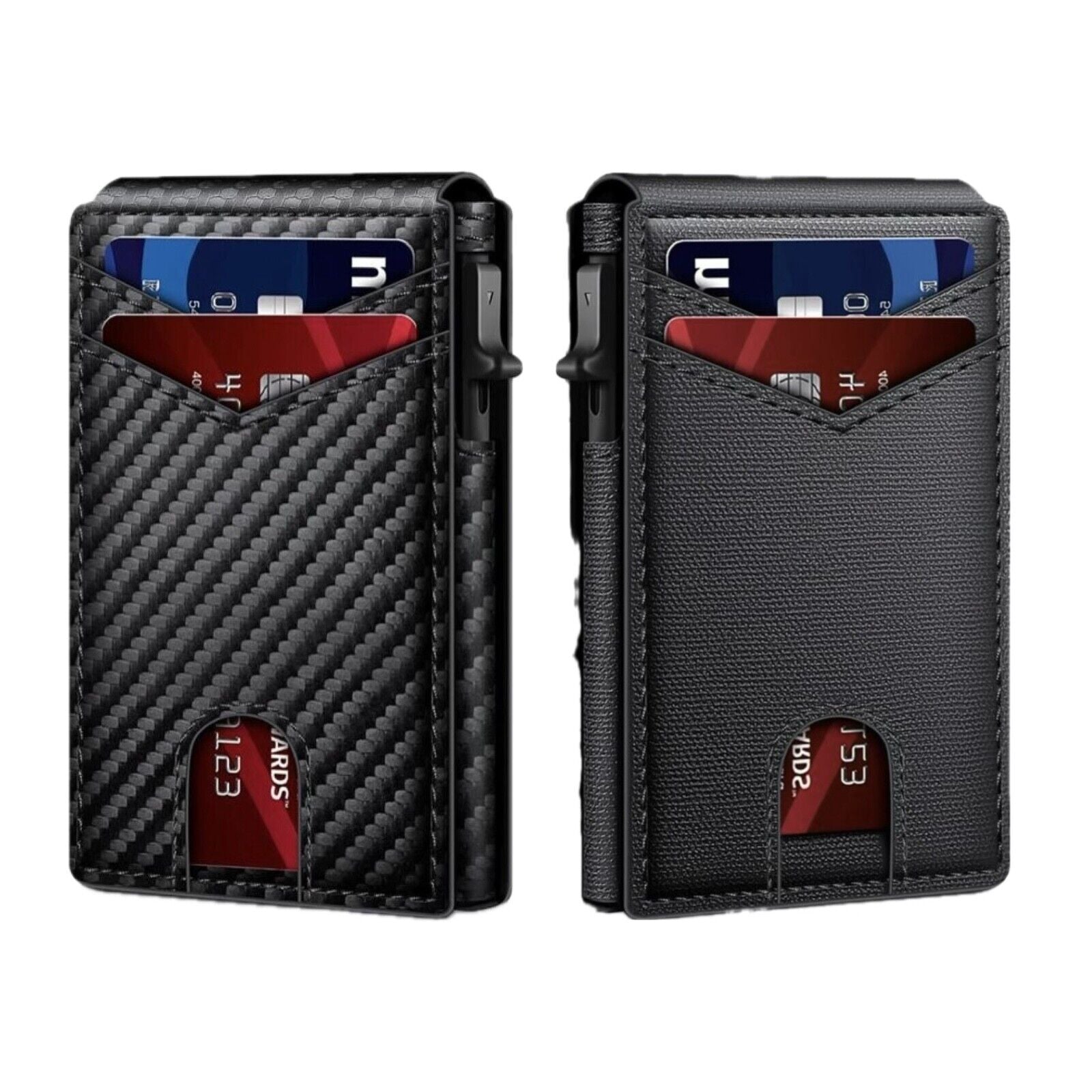 Men's Slim Wallet  Pop Up Card,  RFID Blocking, Bi Fold