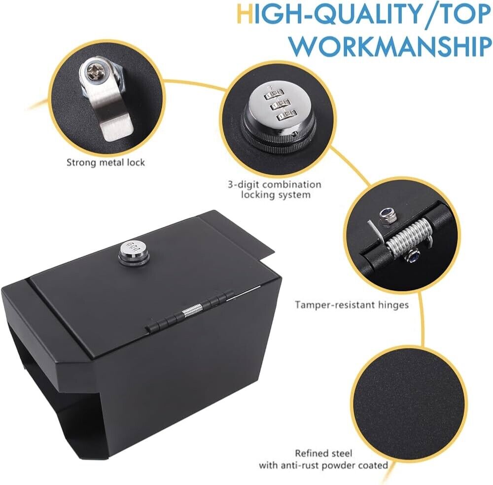 Console Safe with 3 Digit Combo Compatible with Toyota Tundra 2022-2024